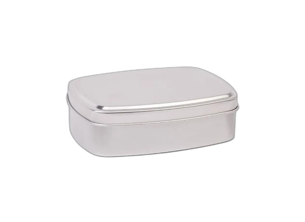 Eckige Aluminiumdose für Seife