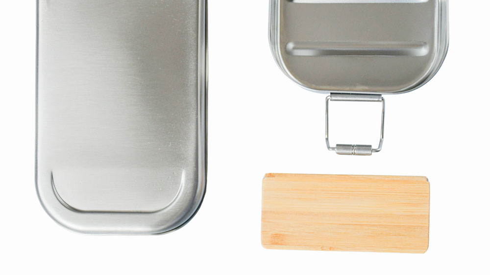 Umweltfreundlicher Bambus-Trennsteg für Bento-Box und Edelstahl-Brotdose