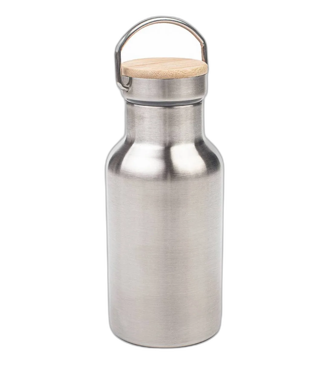 Edelstahlflasche mit Bambus