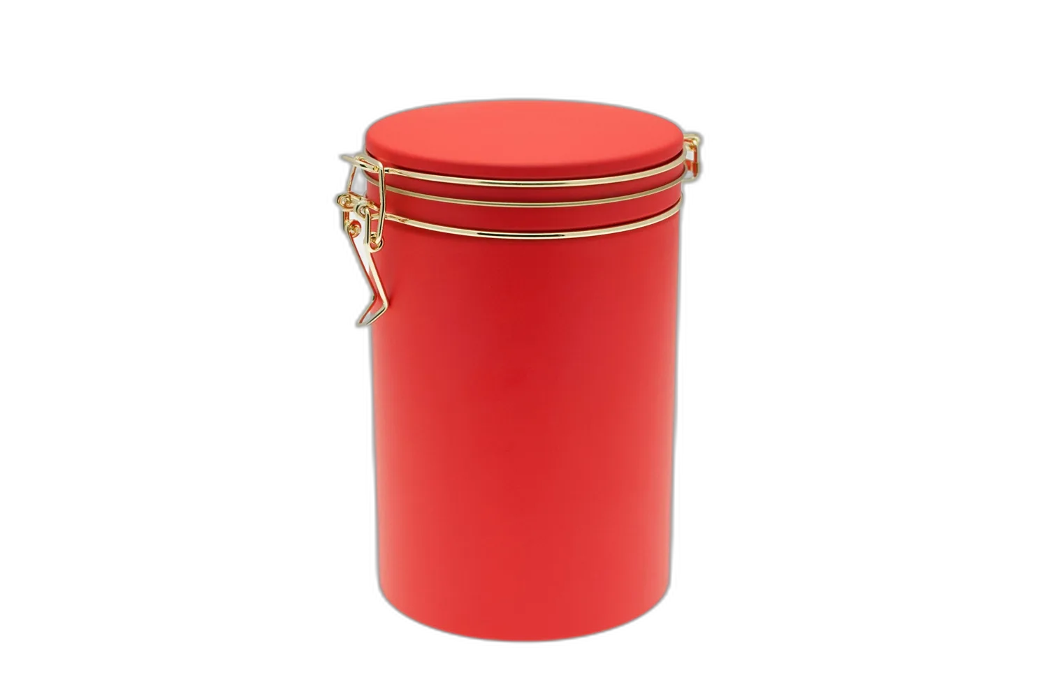 Rote Kaffeeverpackung aus Weißblech