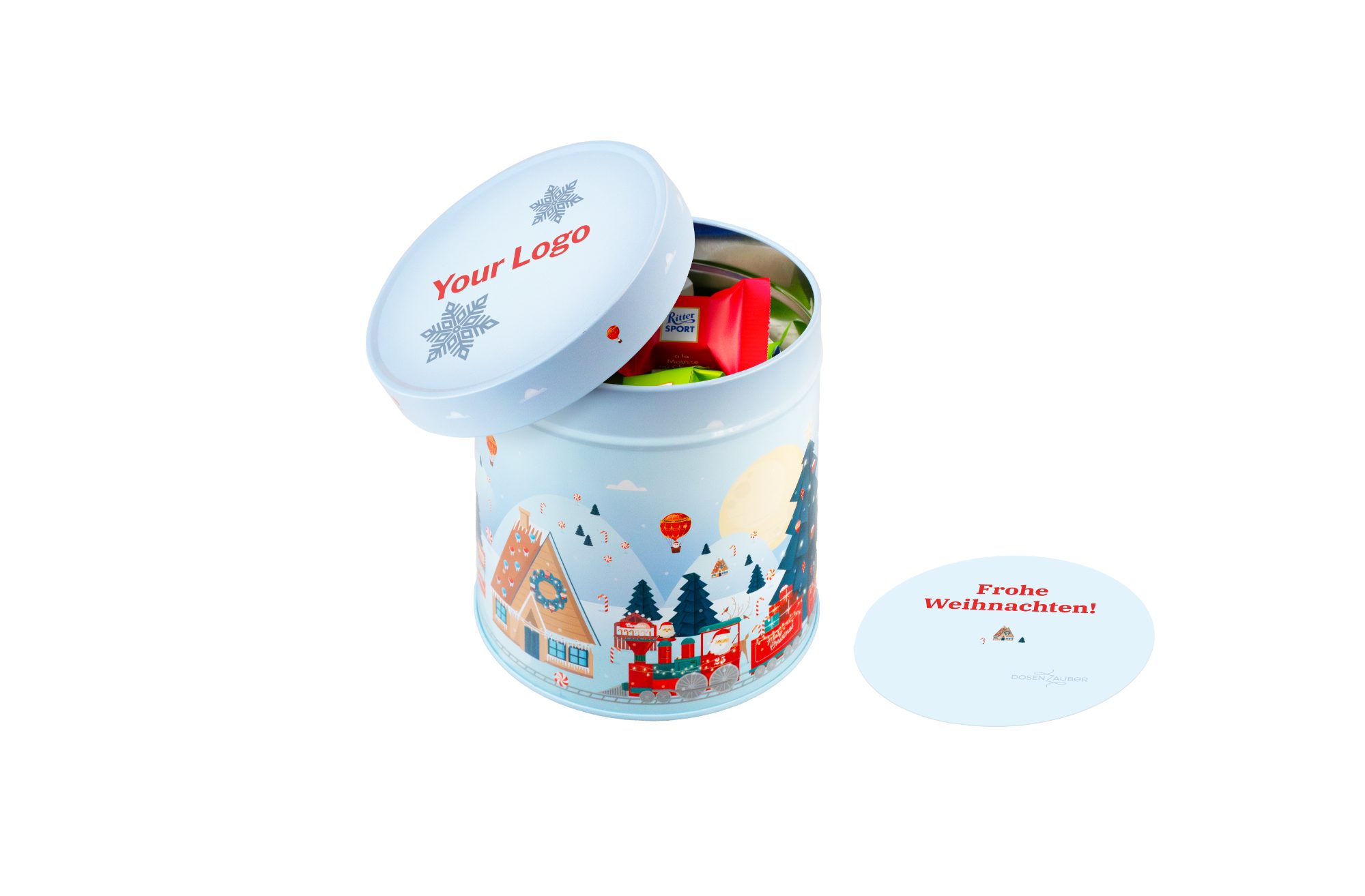 Dosen für Lebkuchen "Schneeexpress"