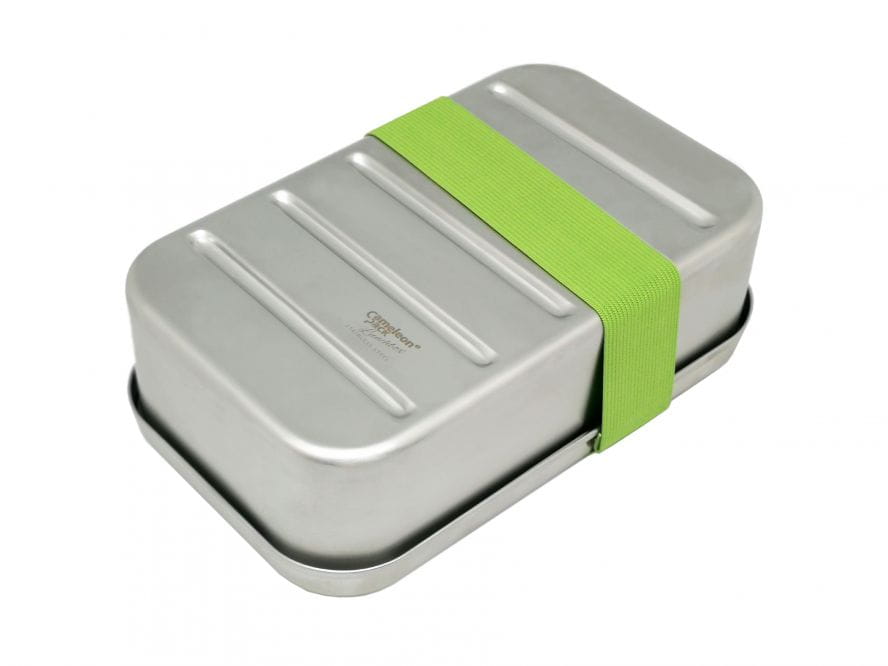 Edelstahl Lunchbox "Waldpicknick" mit Buchenholzdeckel