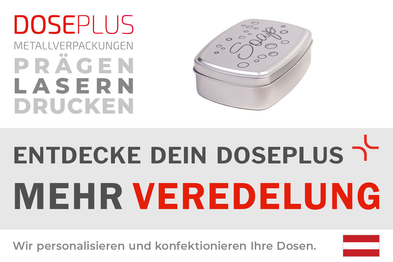 Doseplus Aluminium-Seifendose DSS-015 – entdecke dein Doseplus, mehr Veredelung. Stabile, langlebige Dose aus Aluminium für feste Seifen Badezimmerorganisation.