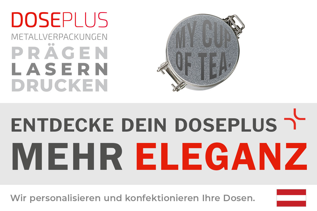 Runde Bügelverschlussdose DSA 001 von Doseplus – Banner: Entdecke dein Doseplus, mehr Eleganz. Ideal als Vorratsdose für Tee, Kaffee oder Lebensmittel.