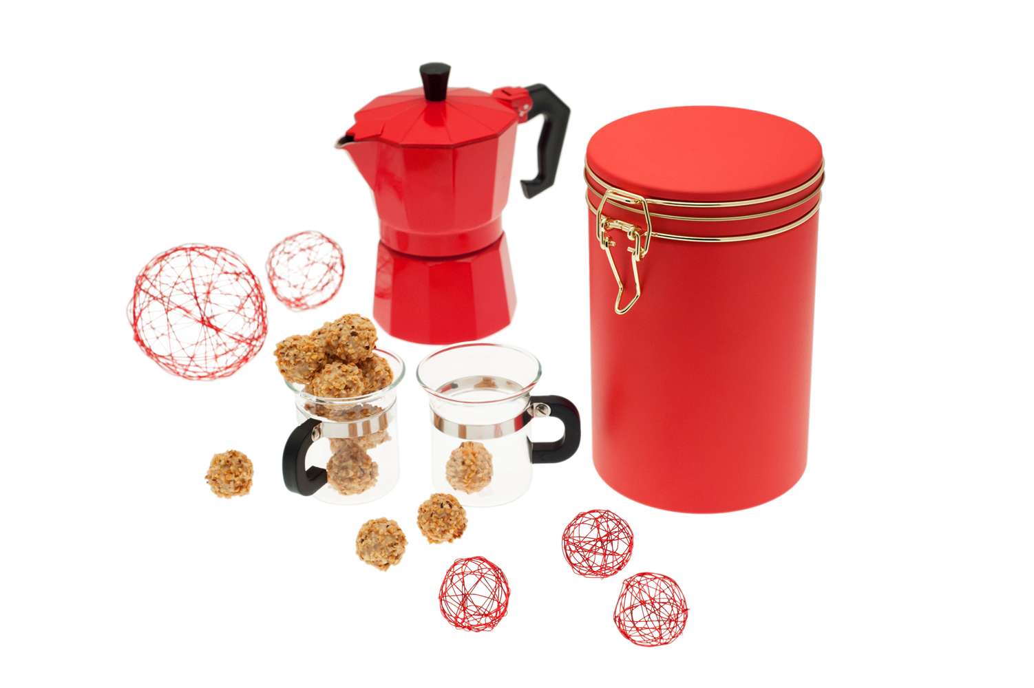 Rote Kaffeeverpackung aus Weißblech