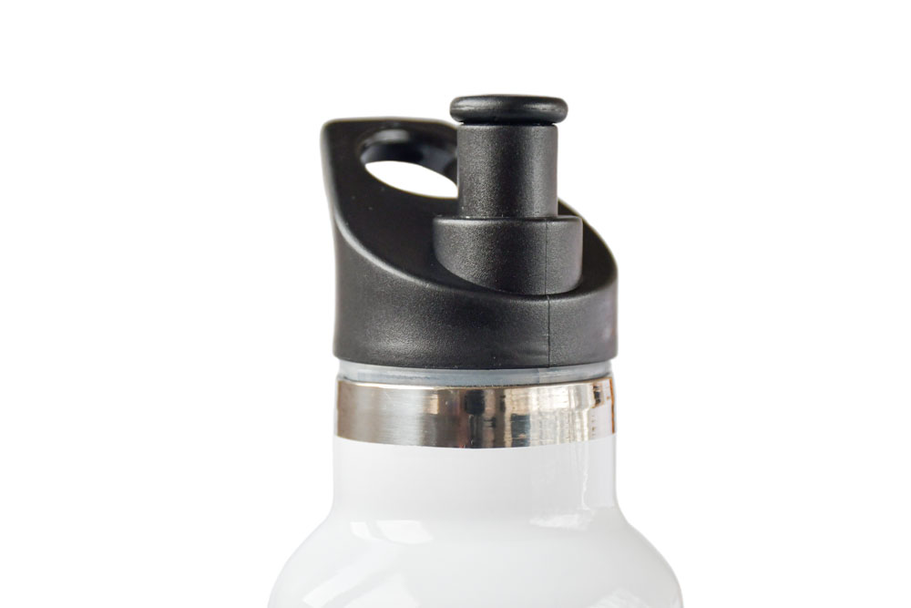 Nachhaltige Edelstahlflasche mit Bambusdeckel